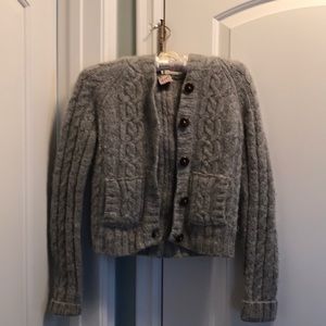 Abercrombie Wool Sweater w/ hood and 5 buttons
